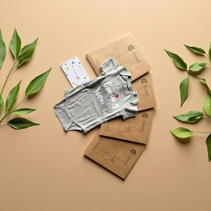 Cnins Newborn Baby Bodysuit - Pregnancy Announcement & Infant Loss Gift, Coming Soon & Rainbow Design Coming Home Outfit