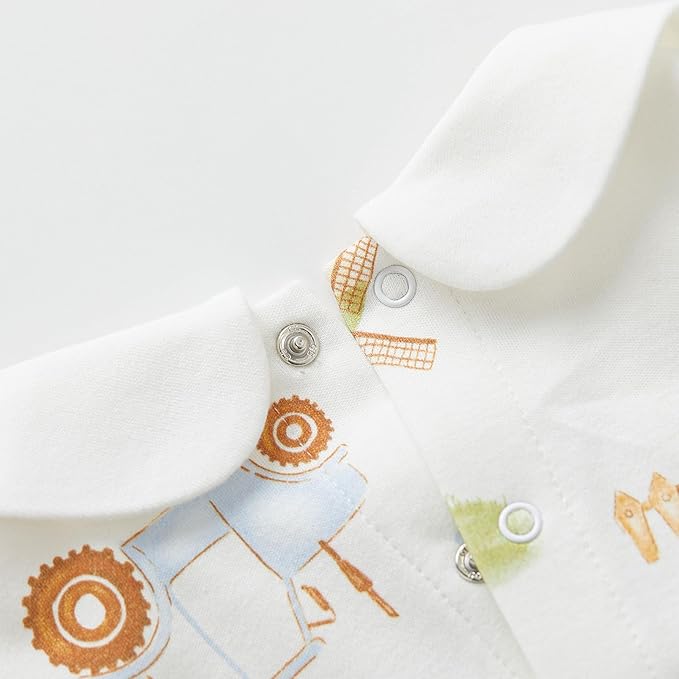 pureborn Baby Girls Boys Bodysuit Super Soft Cotton Romper 0-24 Months