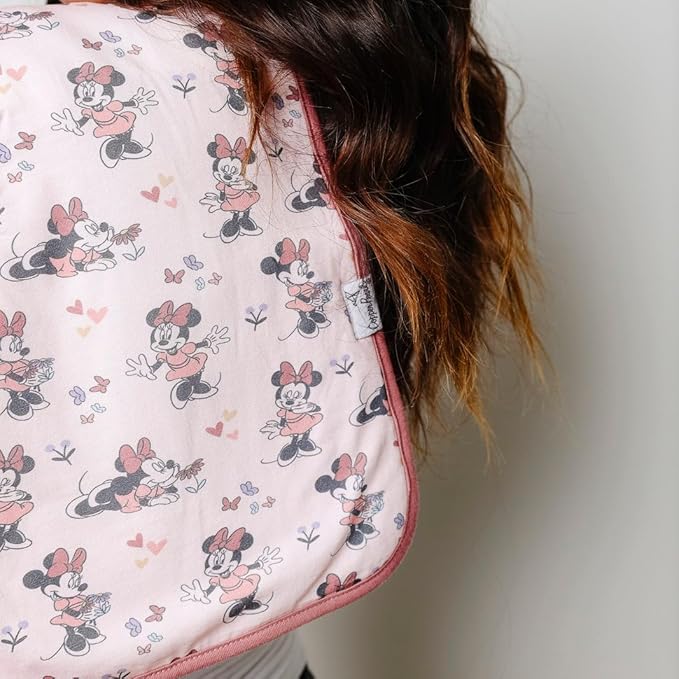 Copper Pearl Baby Burp Cloth Large 21''x10'' Size Premium Absorbent Triple Layer 3-Pack Gift Set Minnie Mouse