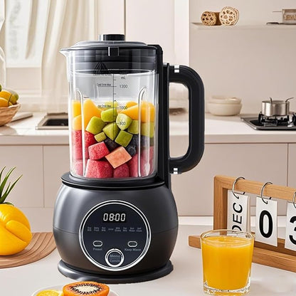 10 in 1 Nut Milk Maker Hot Blender,51oz Homemade Soy, Almond,Oat,Plant Based,Baby Food Maker 20 Blades,Automatic Soybean Machine with 24H Delay Start/Keep Warm8H/Boil Water&Auto Clean
