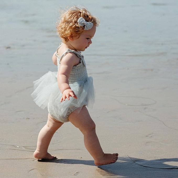 Newborn Baby Girl Bodysuit Sleeveless Halter Frill Romper One-piece Jumpsuit with Headband Summer Clothes Set