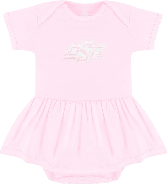 Creative Knitwear College Baby Picot Bodysuit Dress - Team Logo, Multiple Colors, for Baby Girls (0-24 Months)