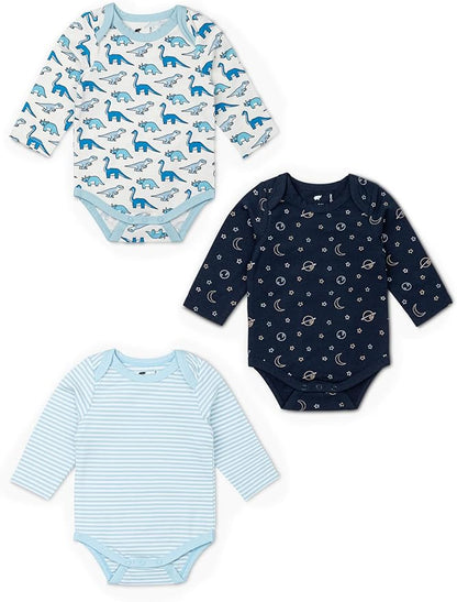 monica + andy Long Sleeve Jack & Jill Bodysuit, Organic Baby Clothes for Girls & Boys, For Preemie, Newborn & Infant