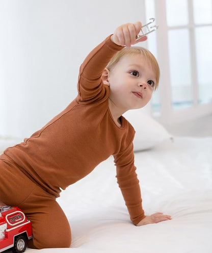 AVAUMA Baby Boys Girls Pajama Set Kids Toddler Snug fit Basic Cotton Sleepwear pjs for Daily