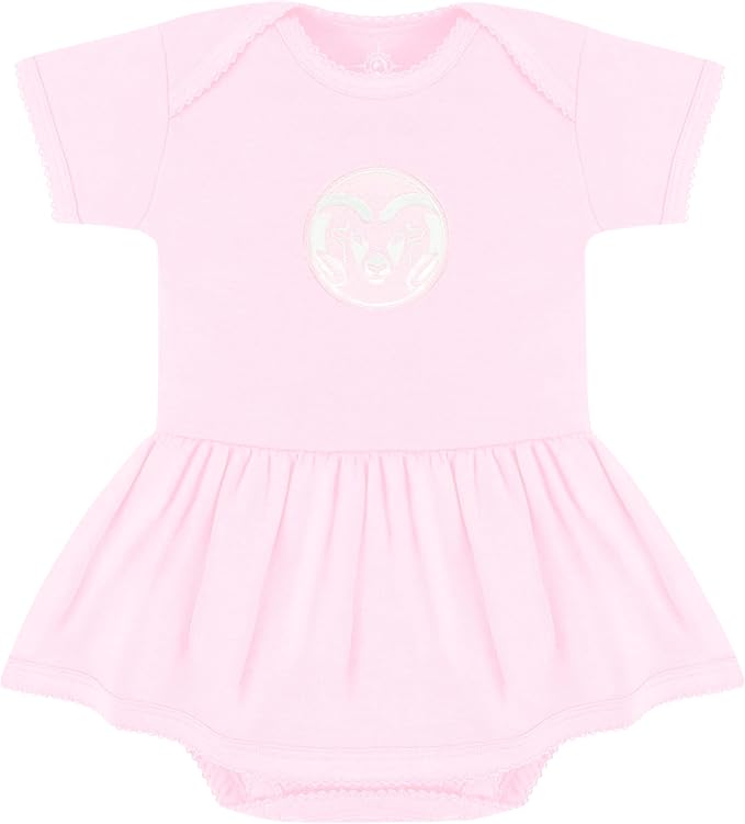 Creative Knitwear College Baby Picot Bodysuit Dress - Team Logo, Multiple Colors, for Baby Girls (0-24 Months)