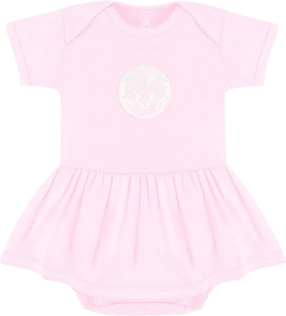 Creative Knitwear College Baby Picot Bodysuit Dress - Team Logo, Multiple Colors, for Baby Girls (0-24 Months)