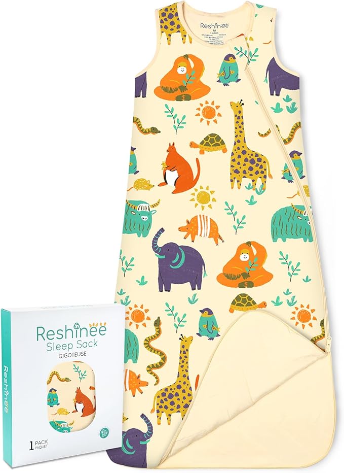Bamboo Viscose Sleep Sack for Babies and Toddlers 1.0 Tog Wearable Blanket 2-Way Zipper Baby Shower Gifts