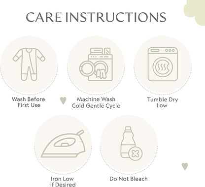 Bamboo Little Ultra-Soft Convertible Baby Romper - Gender Neutral Infant Clothes with 2-Way Zipper, Footless Sleepwear