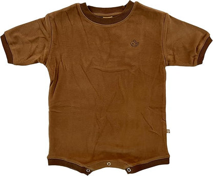 Geneve Oversized Brushed Jersey Romper - Angel Wing Embroidery - Cozy