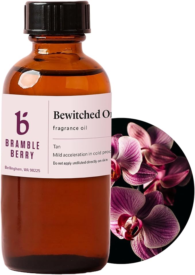 Bramble Berry Bewitched Orchid Fragrance Oil 2 oz | Sultry Floral Scent with Orchid, Amber & Woods for Soap, Candles & Bath Bombs | Skin Safe, Vegan, Paraben & Phthalate Free, DIY Craft Essential