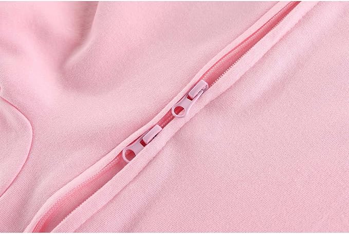 Newborn Baby Boy Girls Clothes 2-Way Zip Footed Cotton Bodysuit 3-Pack Long Sleeve Outfits 0-12Months Baby Pajamas