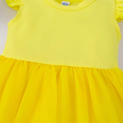 Magic Park 0-18M Infant Bodysuit Tutu Dress Baby Girl Romper Dress Toddler Solid Color Tulle Skirt Baptism Holidays Outfits