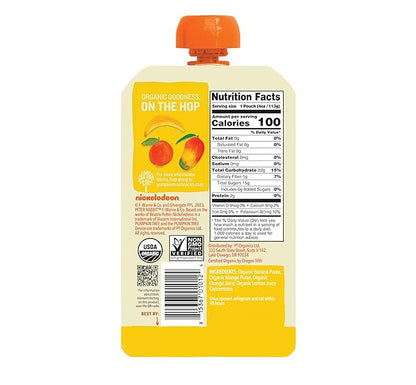 Peter Rabbit Organics Fruit Flavors Variety Pack - Squeezable Snack Pouches 4 oz. (Pack of 18)