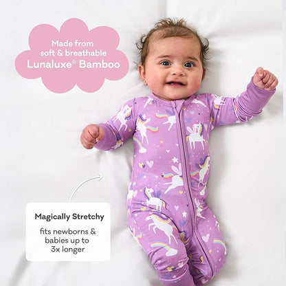 Little Sleepies Pajamas for Baby Boys & Girls, Viscose from Bamboo Baby Pajamas, Preemie & Newborn Sleepers, 2-Way Zipper PJs