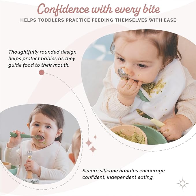 Sophie la girafe Cutlery Set | Easy to Grip | Includes Fork, Knife with Round Tip & Spoon | Ideal for Baby's First Meals