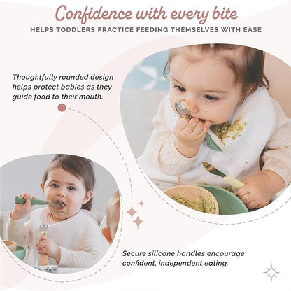 Sophie la girafe Cutlery Set | Easy to Grip | Includes Fork, Knife with Round Tip & Spoon | Ideal for Baby's First Meals