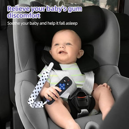 Chuya Baby Remote Control Teether Toy Chew Toy for Babies 3-24 Months Teething Relief Baby Toys for Infants Black+Purple