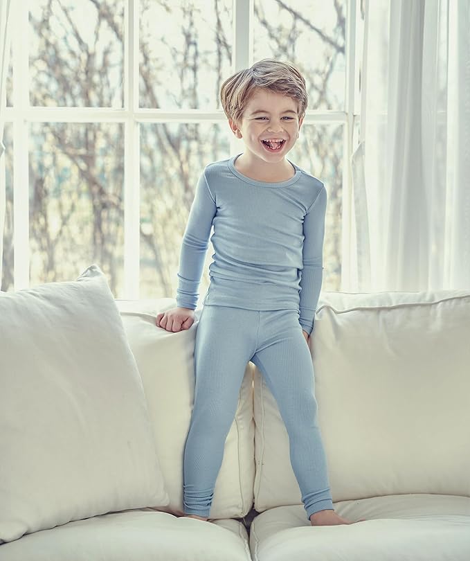 AVAUMA Baby Boys Girls Pajama Set Kids Toddler Snug fit Ribbed Sleepwear pjs for Daily Life Style