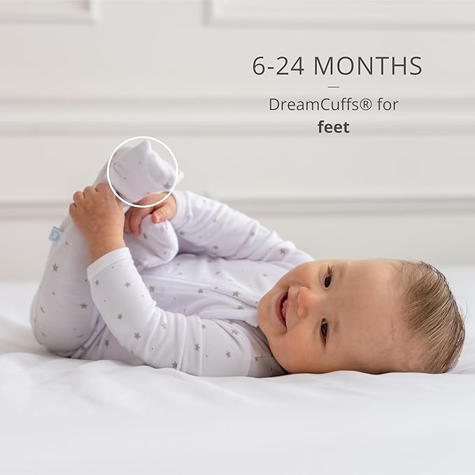 Dreamland Baby Bamboo Viscose Baby Pajamas (0-9 months). Ultra Soft Viscose Sleepers with 2-Way Zipper, Mitten & Foot Cuffs