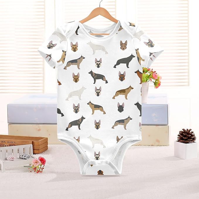vvfelixl Dachshund Dog Baby Clothes for Boy Girl,Baby One-Piece Bodysuit for 0-24 Months,Short Sleeve