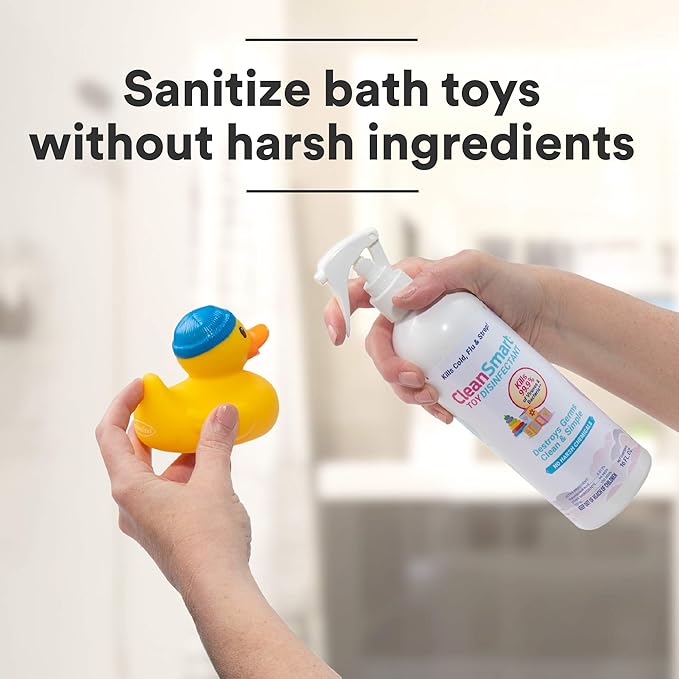 CleanSmart Toy Disinfectant Spray Kills 99.9% of Viruses and Bacteria, Rinse Free, 16 oz Bottle, (Pack of 2)