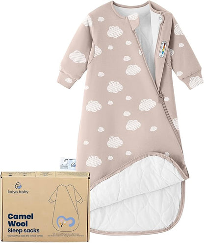 kaiya baby Unisex Sleeping Bag for Babies and Toddlers 2.5 Tog Sleep Sack, Long Sleeve Sleep Sack, Wearable Blanket Baby