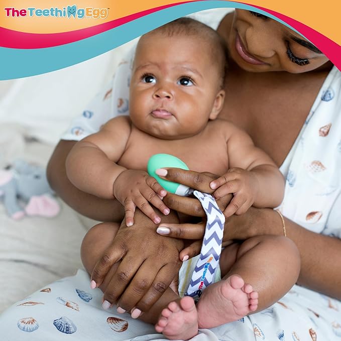 The Teething Egg Freezable Baby Teether Toy - Teether for 3, 4, 6, 12 Up to 18 Months Old Boy or Girl, Sensory Toys, A Baby Registry Must Have, Mint