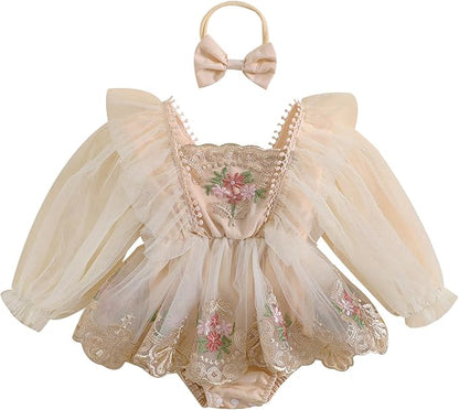 Baby Girl Clothes Floral Boho Lace Romper Bodysuit Romper Jumpsuit Summer Outfit Summer Baby Clothes Girls