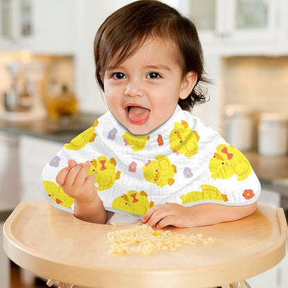 vvfelixl Cute Yellow Duck Burp Cloths for Baby Boy Girls Baby Washcloths Burp Rags 1 Pack
