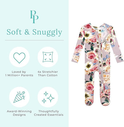 Ruffled Zippered Vintage Pink Rose One Piece