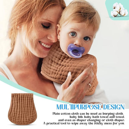 Frienda 6 Pack Muslin Burp Cloths Cotton Large 20''x 9'' Extra Absorbent and Soft Baby Burping Cloth for Baby Boy Girl Unisex(Fresh Colors)