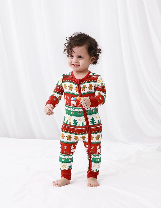 Baby Zippered Rompers Newborn Pajamas Sleepers Long Sleeve Jumpsuits Infant Zipper Romper-Viscose from Bamboo