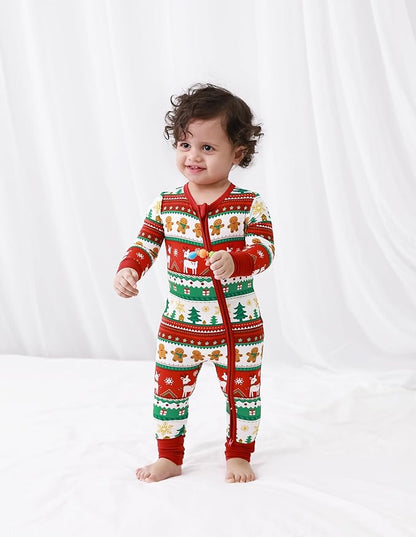 Baby Zippered Rompers Newborn Pajamas Sleepers Long Sleeve Jumpsuits Infant Zipper Romper-Viscose from Bamboo