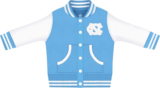 Creative Knitwear College Baby Varsity Jacket Lightweight - Team Logo, Multiple Colors, Unisex, (0 Months - 4T)