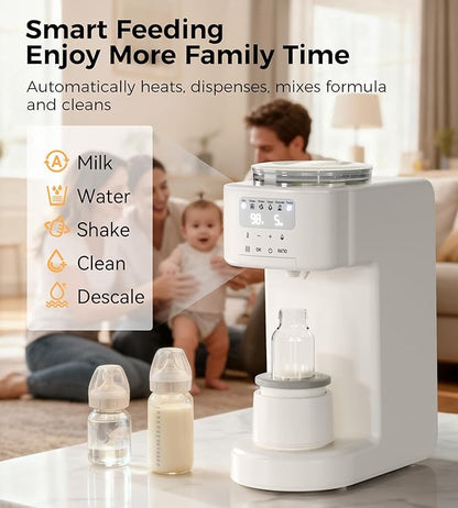 Advanced Baby Formula Dispenser with Automatic Mix & Clean, Fast Formula Maker with Accurate Sensors, Instant Warm Water, Moisture-Proof Design, Fits Most Bottles & Formula, Dishwasher-Safe