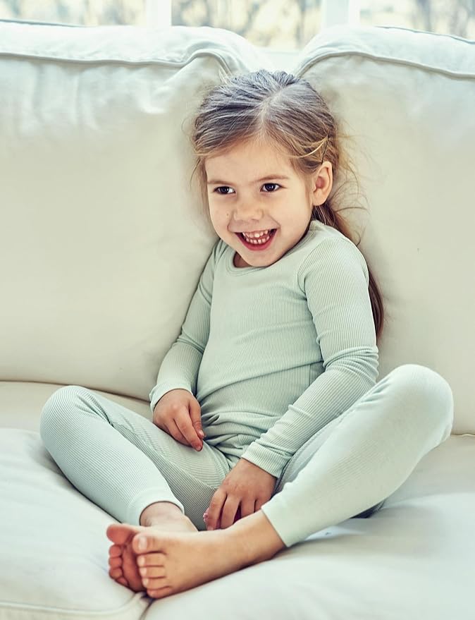 AVAUMA Baby Boys Girls Pajama Set Kids Toddler Snug fit Ribbed Sleepwear pjs for Daily Life Style