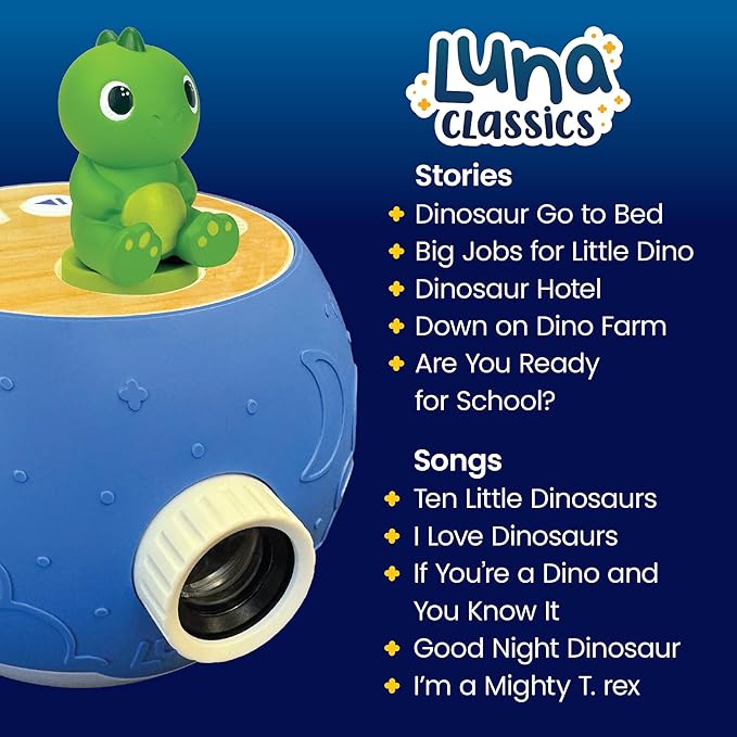 Dinosaur Figurine Cartridge – Projects 5 Prehistoric Stories and 5 Dino Songs, Over 35 Minutes of Roaring Audio Content | Gift and Toy for Ages 3+