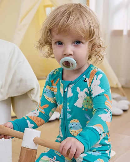 Bamboo Viscose Baby Convertible Footie Pajama, Zipper Pajamas for Baby Boys & Girls, Sleep & Play Footed Pjs