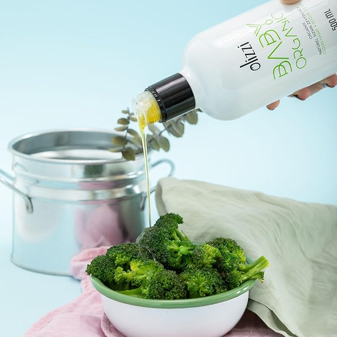 Olive Oil for Baby Food - Olizzi Baby Organic Extra Virgin Olive Oil, Cold Pressed, USDA Organic, Kosher, Delicious, Smooth, Award Winning, Polyphenol Rich, 16.9 FL OZ (500 ML)