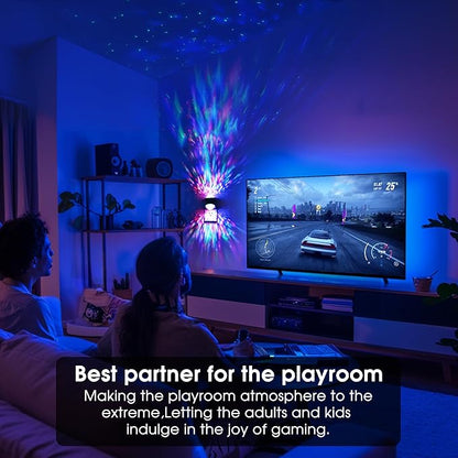 Night Lights Plug into Wall, Star Projector for Bedroom, Night Light Projector for Kids, 9-Color RGB Galaxy Nightlight with Dusk to Dawn Sensor for Bathroom, Home Gaming Room Decor, Christmas Gifts