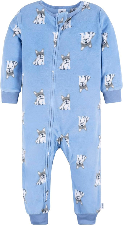 Gerber baby-boys Fleece Footless Pajamas 3-pack