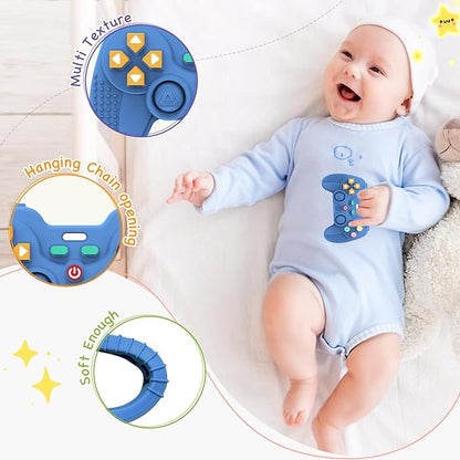 1 Pack Silicone Teethers for Babies 6-12 Months, Teething Toys for Babies 0-6 Months, Remote Teether for Baby, Sensory Toys for Babies,Toddler Infant Girl Boy Gifts
