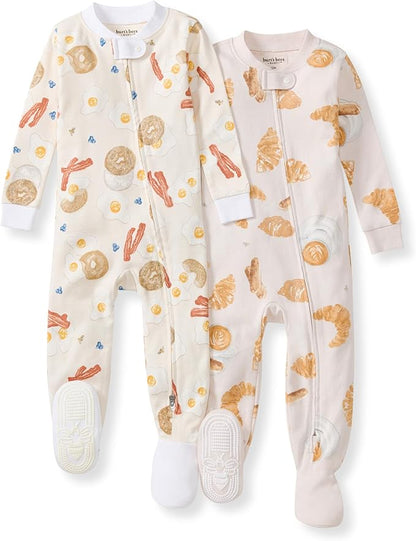 Burt's Bees Baby baby-boys Sleeper Pjs, 100% Organic Cotton, One-piece Footie, Zip Up Jumpsuit, Snug Fit Pajamas