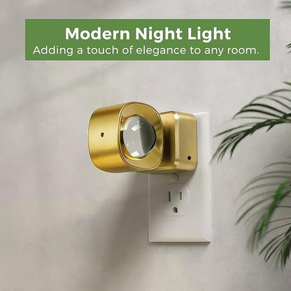 L LOHAS LED Night Light Projector, Night Lights Plug into Wall, Dusk to Dawn Sensor, Rotating Nightlight for Kids, Soft White Swivel Ambient Lighting for Bathroom, Gaming Room, Gifts,2 Pack