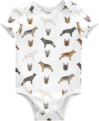 vvfelixl Dachshund Dog Baby Clothes for Boy Girl,Baby One-Piece Bodysuit for 0-24 Months,Short Sleeve
