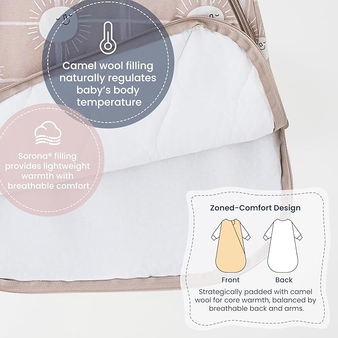 Unisex Sleeping Bag for Babies and Toddlers 1.0 Tog Sleep Sack 18-36 Months, Newborn Sleep Sack, Wearable Blanket Baby, Sleep Sack with Sleeves, Gifts for Baby