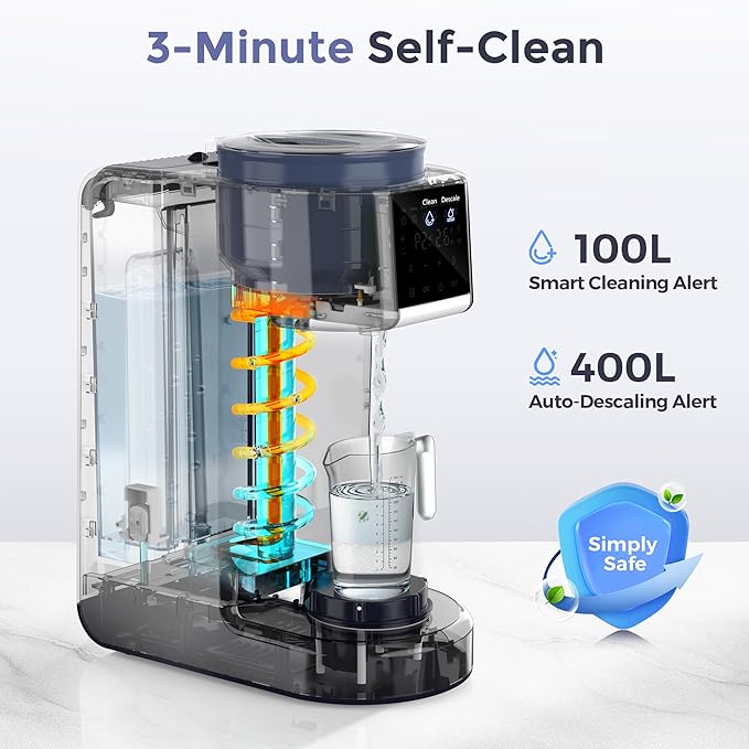 Formula Maker Pro, 2-Minute Quick Mix Baby Formula Dispenser, One-Touch Automatic Milk Maker, 3 Formula Temps + 4 Hot Water Choice, 2L Tank & Sealed Powder Container for Clump-Free Formula