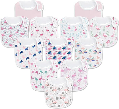 Baby Bibs Soft and Absorbent Organic Cotton Bandana Drool Bibs Set for Boys Girls Newborn 0-36 Months