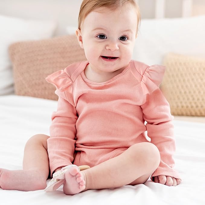 Blake 5-Pack Long Sleeve Bodysuits 100% Organic Cotton Baby Boys & Girls