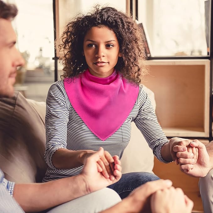 Adult Drool Bib for Special Needs, 3 Pk Soft Absorbent Large Bandana Bibs Set for Kids 4+, Men Women, Teens & Adults